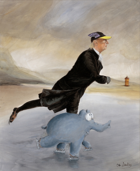 OTTO WAALKES: Paarlauf (Leinwanddruck)